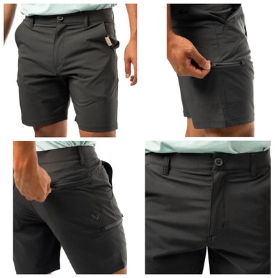 Bauer Hockey Sandcruiser Shorts Men s Sz. 36 Gray Zip Pockets 7  NWT YGI S5-103