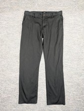 RVCA Pants Mens 34x30 Black Week-End Fit Chino Casual Straight Flat Front