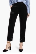 J.Crew Pull-on Easy Pant in Black Velvet Relaxed Ankle Pants 6 Elastic Waist