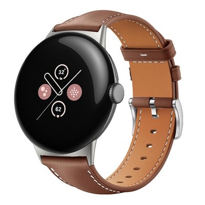 Armband Kompatibel mit Google Pixel Watch 4 45mm/3 45mm, Echtleder Armband Ve...