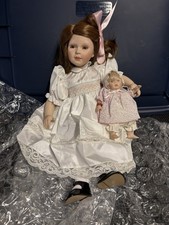 Pauline Bjonness Jacobsen "Little Trudy" 18" porcelain doll with 8" babydoll.