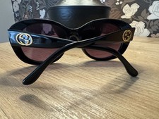 Rare Vintage Authentic Gucci GG 2171/N/S Black Thick Frame 56mm Sunglasses