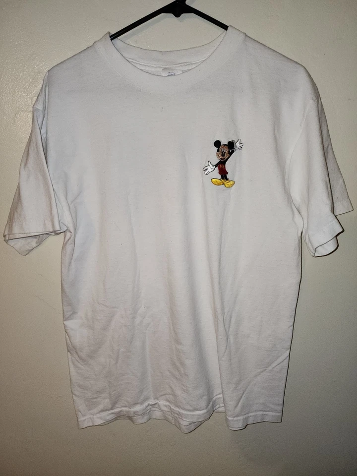 Camiseta Rara De Colección VELVA SHEEN Mickey Mouse Logo Grande Rayas Años 90 Talla L Foto 3 de 4
