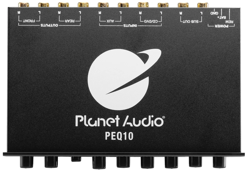 Ecualizador de audio para automóvil PEQ10 - 4 bandas, preamplificador, medio din, salida de subwoofer con Foto 3 de 4