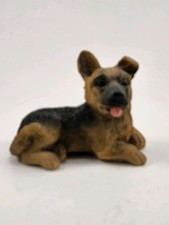 German Shepherd Dog Lying Resin Figurine