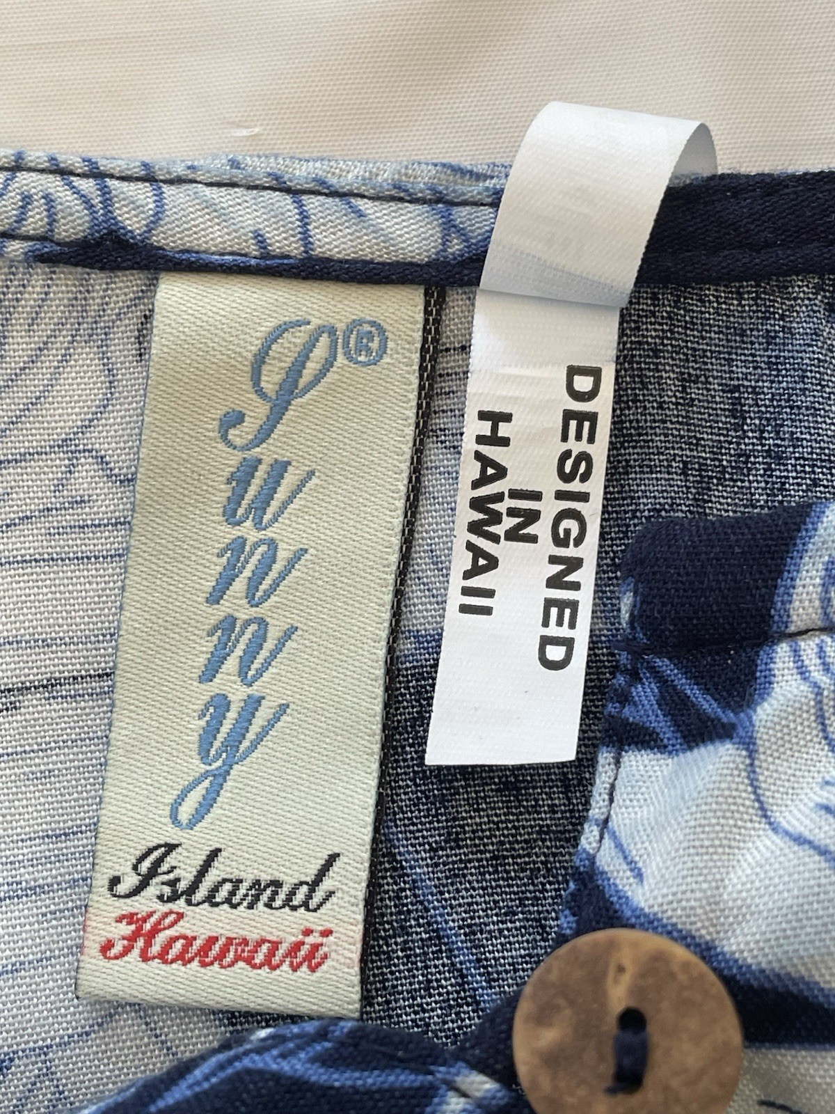 SUNNY ISLAND Hawaii Womens Navy Floral Tie Waist Swim Cover  One Size