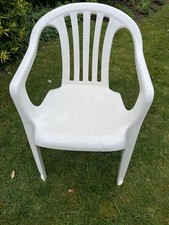 8 Strong Stackable Plastic Chairs - Patio Outdoor Home Partying Camping Garden