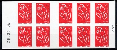 France 2006 Carnet ouvert Marianne de Lamouche rouge 3744A-C1 - Photo 1/2