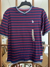 Boys Size 14/16 Blue/Red Striped U.S. Polo Assn. Shirt