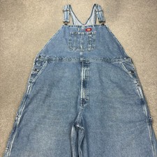 Dickies Dungarees Adult 44x30 Blue Overalls Denim Bib Work Wear Carpenter Men
