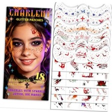Halloween Glitter Freckles Face Tattoos - 36 Pcs