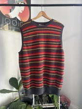 Burberry Men's Knit Geometric Knit Top In Multicolor Wool NWT With Flaws