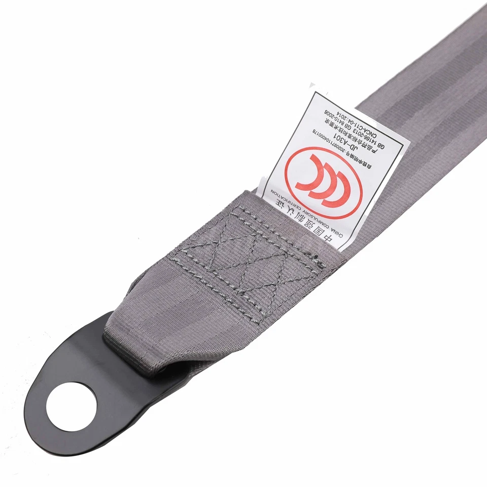 2Pack Gray Universal 3 Point Retractable Adjustable Car Safety Seat Belt Kit USA Foto 4 de 4