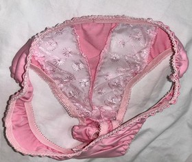 Vintage Y2K Jolie Intimates Pink Bikini Thong Panties Size 6 M