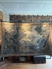 Antique French Verdure 18th Century Style Tapestry Electric Loom Reproduction