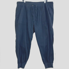 GAP Women  s Black Cotton Jogger Pants XXL Drawstring Waist Tapered Leg