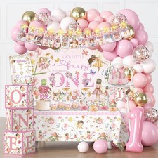My Fairy First Birthday Decorations Set Girls Fairy Theme Party Supplies
