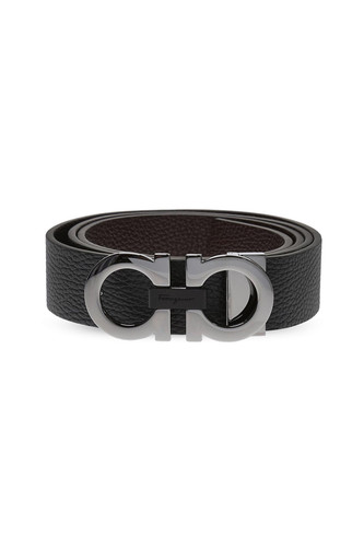 FERRAGAMO Black Hickory Reversible Leather Belt New & Authentic