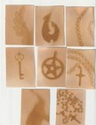 ACEO Original Art Card 2.5 x 3.5 anthotype mini painting fish hook — photo 3