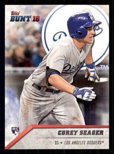 2016 Topps Bunt #15 Corey Seager Rookie RC Los Angeles Dodgers