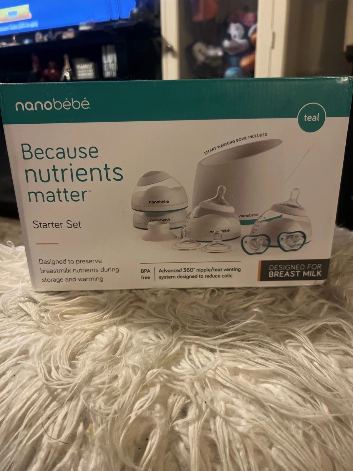 nanobebe Baby Bottle Starter Set with Warmer Pink