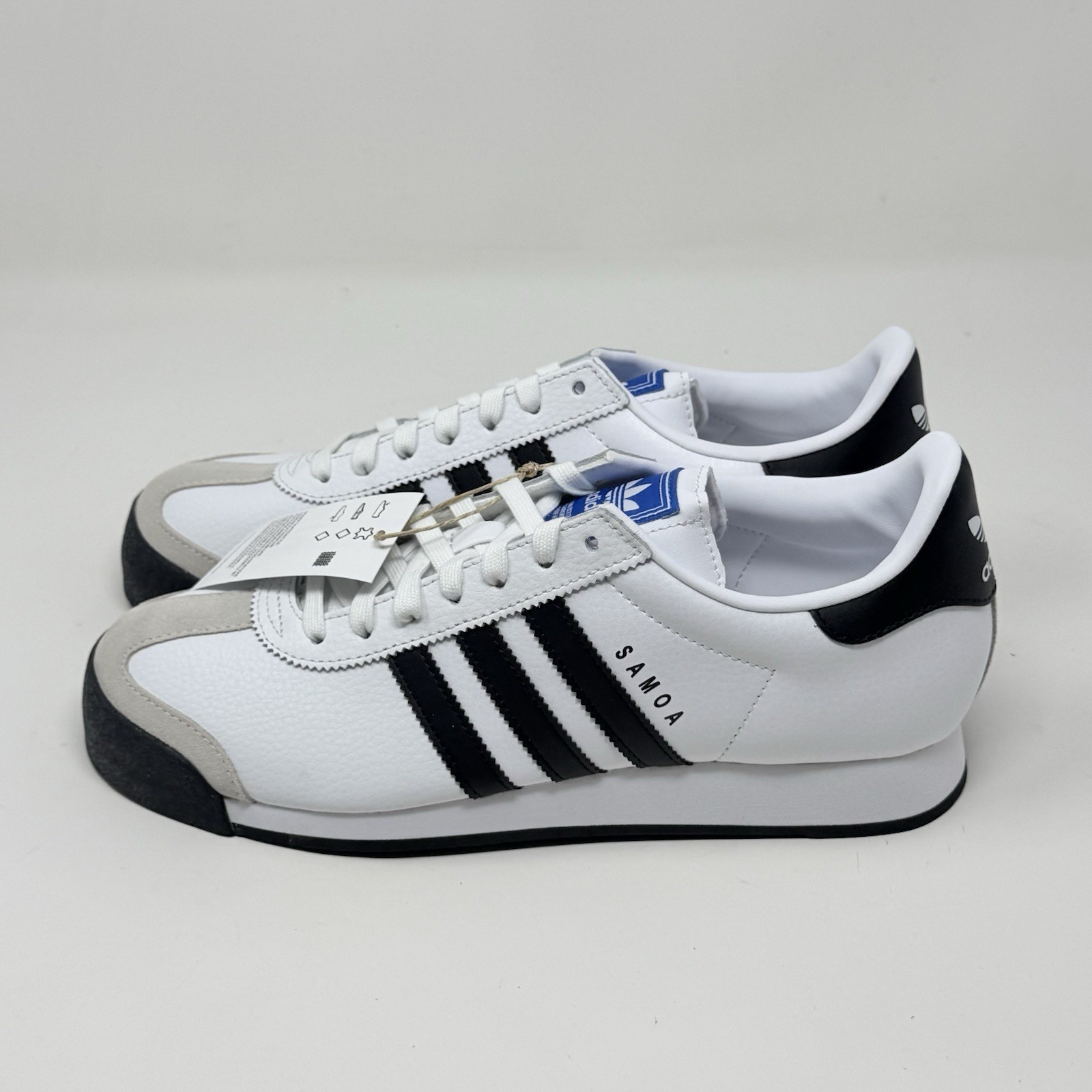 Adidas Samoa Originals Sneakers Mens 9.5 White Black Leather Classic Shoes image 5