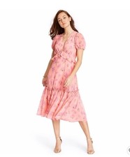 NWOT LoveShackFancy X Target Fleur Chiffon Midi Dress Size 12