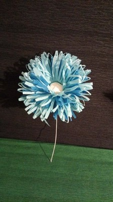 20 x Papier Blumen, 10 cm Durchmesser + Blumen Draht 10 cm  ELIT ETNO DEKORATION