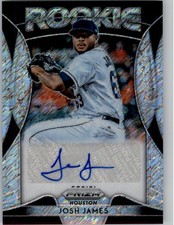 2019 Panini Prizm Rookie Autographs Prizms Shimmer #27 Josh James Auto /7 BB