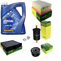 MANN-FILTER Inspektionspaket Mannol 5L Special Plus 10W-30 FüR Renault ScéNic