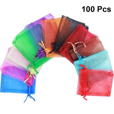 100 Pcs Gift Bag Drawstring Design Storage Presents Packaging Decorating Candy