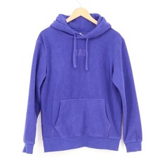Gap XS Purple Fleece Hoodie Embroidered Logo Pullover Sweatshirt 11504