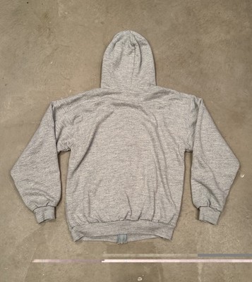 Vintage 80s McGregor Thermal Lined Zip Up Hoodie Size M Gray