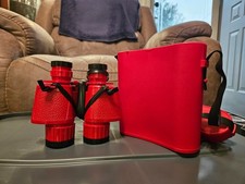 Child-Size Red Binoculars with Case