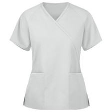 HEEDFIT Panda Uniform Women's Two Pocket Mock Wrap Scrub Top 4035 FREE SHIPPING