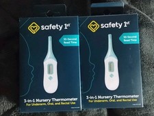 Safety 1st 3-in-1 Nursery Thermometers Underarm, Oral, Rectal, Set Of 2