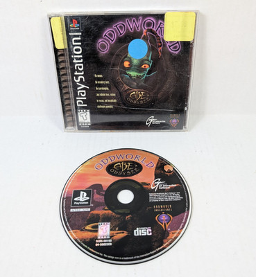 Oddworld Abe Oddysee PS1 Complete Tested Sony Playstation Black Label 1997