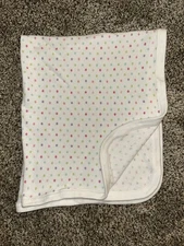 Garanimals Pink Purple Blue Green Polka Dot Thermal/Waffle Weave Baby Blanket