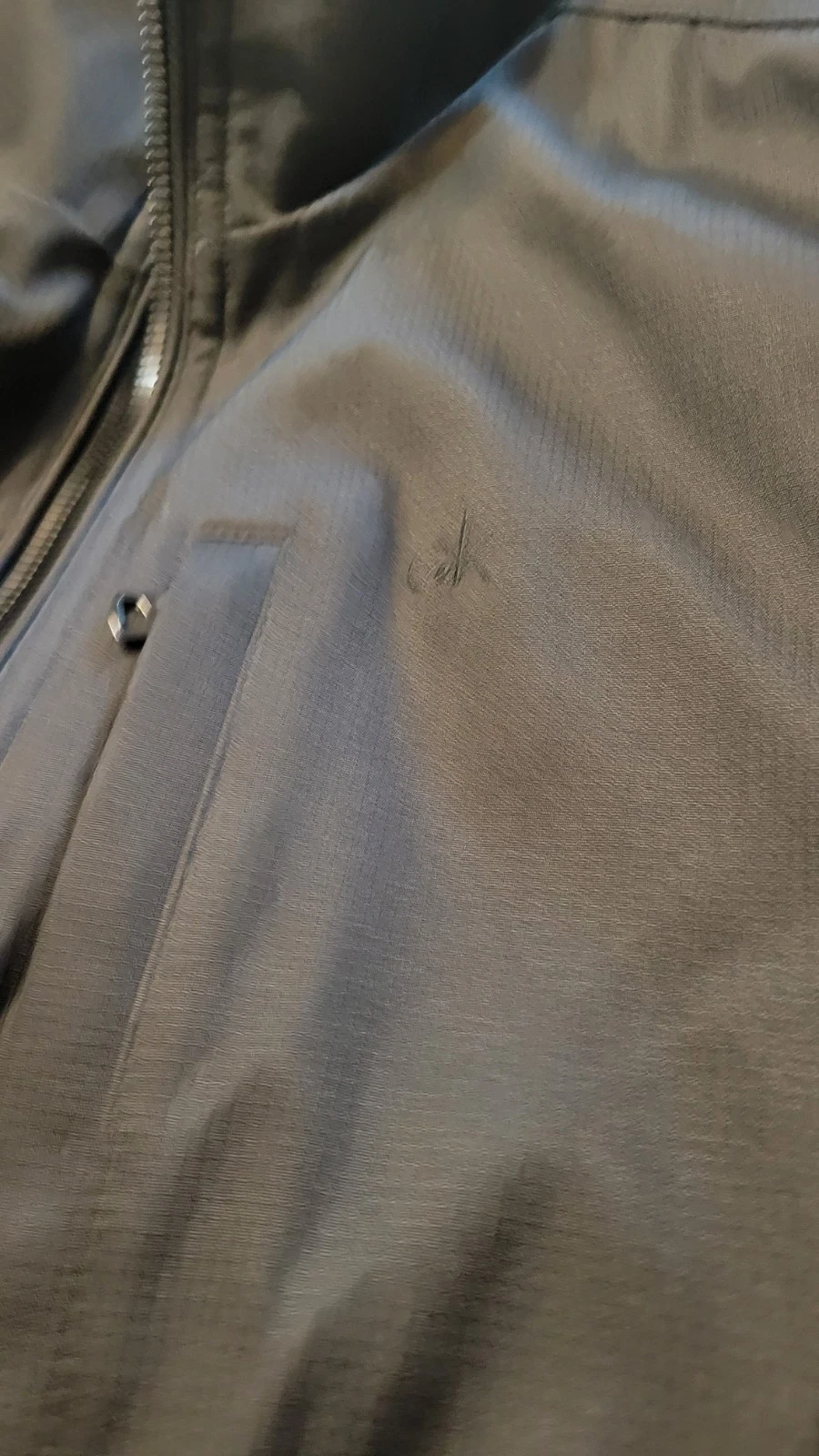 Calvin Klein Men's Matte Logo Zip Bomber Jacket Mock Neck Size Medium Black - product detail image 9