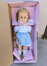 Mattel’s Classic Chatty Cathy The Talking Doll 1998 Reproduction Blue Dress