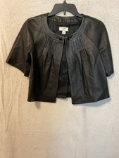 LOFT  Women’s Cropped Bolero Shrug Jacket Black Size 0