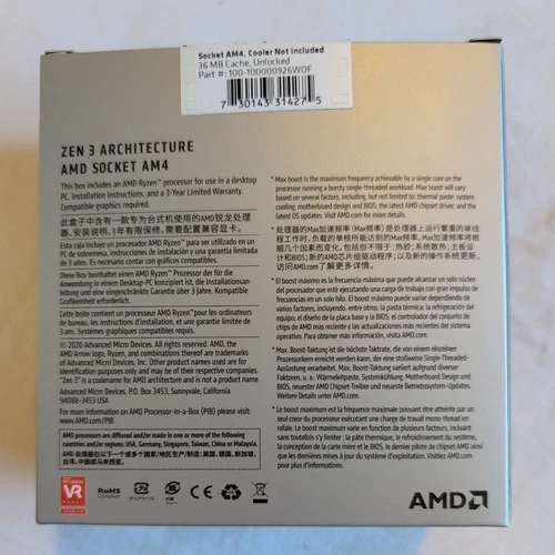 AMD Ryzen 7 5700X Desktop Processor 8-Core, 16 Threads, AM4