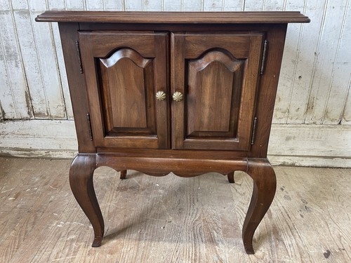 Vintage Solid Cherry Ethan Allen Lamp Table Nightstand  2 door chest