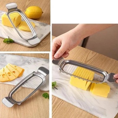 1 PC Stainless Steel Butter Slicer Cheese Cutter Kitchen Accessories Silver