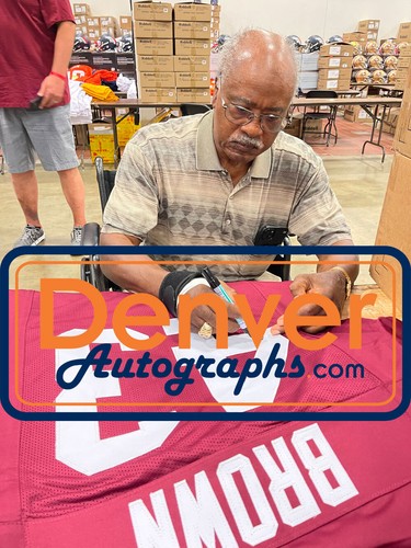 Larry Brown Autographed/Signed Pro Style Red Jersey Beckett 48039 - Picture 6 of 6