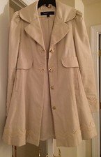 Laundry By Design Beige Stylish Flare Zig Zag Pattern Jacket Size Small