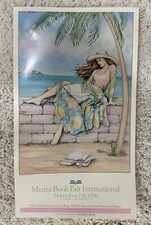 Vintage Miami Book Fair Art Poster (1986)