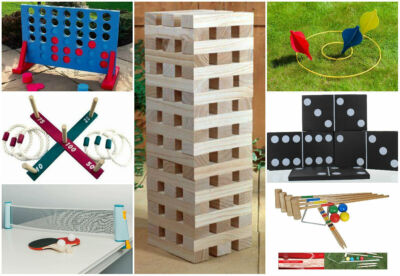 Giant Outdoor Garden Games Kids Fun Activity Lawn Play Summer Beach BBQ ...