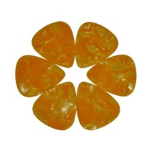 100pcs/lot Medium 0.71mm Gauge Guitar Picks Plectrums Celluloid Yellow Pearl New