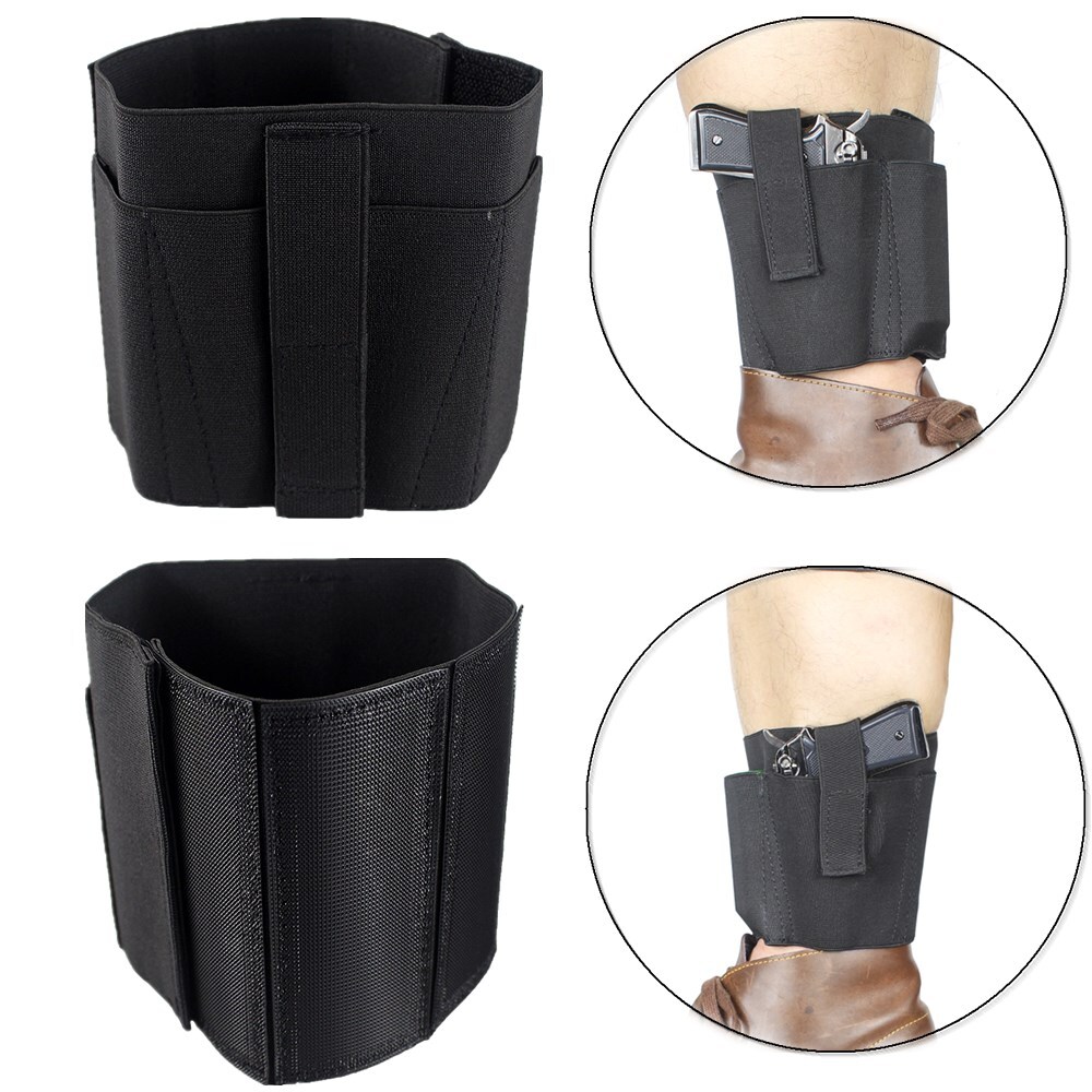 Depring Ambidextrous Ankle Gun Holster - Concealed Carry Nylon With Hook & Loop Straps